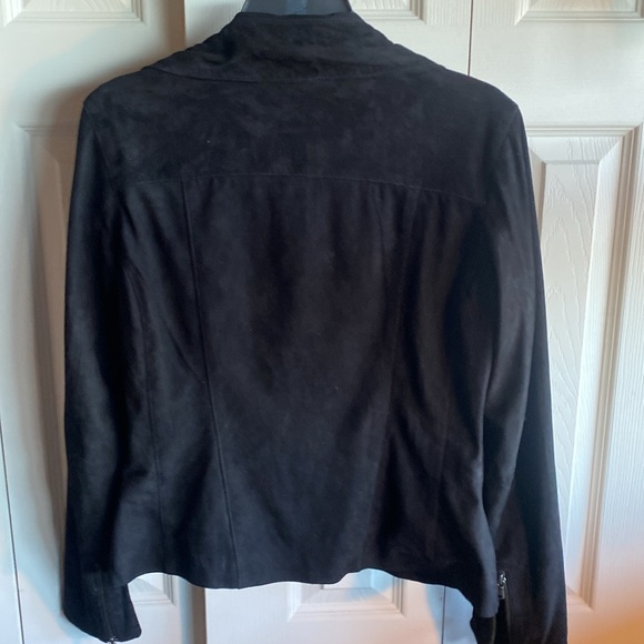 Bod & Christensen NWT PHOEBE Lined Black Goat Suede Zip Close Jacket size medium - Picture 4 of 12